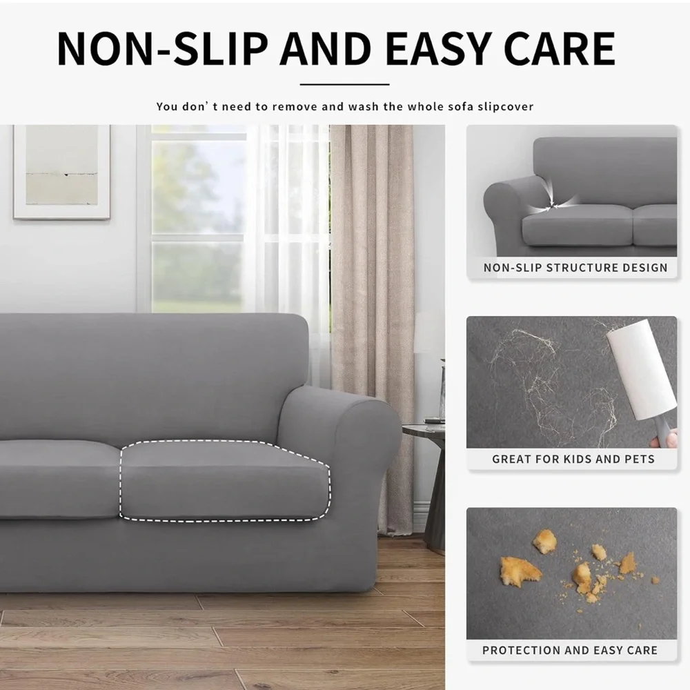 100% Dual Waterproof Loveseat Cover Stretch Soft Cover for Dogs,‎ Sofa Slipcover